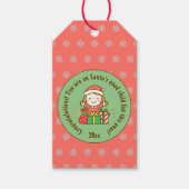 Santa Clauseからのクリスマス・ニース・リスト・キッズ・ギフト ギフトタグ (正面)