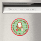 Santa Clauseからのクリスマス・ニース・リスト・キッズ・ギフト マグネット (インサイチュ (食洗機))