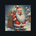 Santa Clause Christmas Happy New Year ウッドウォールアート<br><div class="desc">デジタルコンピュータアニマルアート – カレッポップ・アートのジアート – Santa Clauseコンピュータイメージ</div>