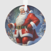 Santa Clause Christmas Happy New Year オーナメント (裏面)
