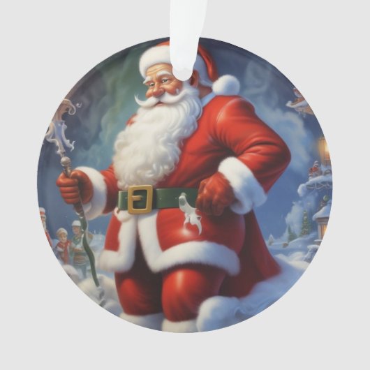 Santa Clause Christmas Happy New Year オーナメント (正面)