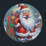 Santa Clause Christmas Happy New Year カッティングボード<br><div class="desc">デジタルコンピュータアニマルアート – カレッポップ・アートのジアート – Santa Clauseコンピュータイメージ</div>