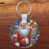 Santa Clause Christmas Happy New Year キーホルダー (正面)