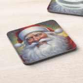 Santa Clause Christmas Happy New Year コースター (左側)