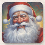 Santa Clause Christmas Happy New Year コースター<br><div class="desc">デジタルコンピュータアニマルアート – カレッポップ・アートのジアート – Santa Clauseコンピュータイメージ</div>