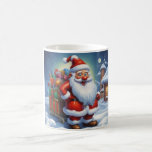 Santa Clause Christmas Happy New Year コーヒーマグカップ<br><div class="desc">デジタルコンピュータアニマルアート – カレッポップ・アートのジアート – Santa Clauseコンピュータイメージ</div>