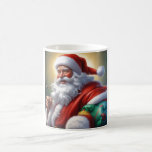 Santa Clause Christmas Happy New Year コーヒーマグカップ<br><div class="desc">デジタルコンピュータアニマルアート – カレッポップ・アートのジアート – Santa Clauseコンピュータイメージ</div>