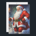 Santa Clause Christmas Happy New Year シーズンカード<br><div class="desc">デジタルコンピュータアニマルアート – カレッポップ・アートのジアート – Santa Clauseコンピュータイメージ</div>