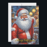 Santa Clause Christmas Happy New Year シーズンカード<br><div class="desc">デジタルコンピュータアニマルアート – カレッポップ・アートのジアート – Santa Clauseコンピュータイメージ</div>