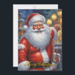 Santa Clause Christmas Happy New Year シーズンカード<br><div class="desc">デジタルコンピュータアニマルアート – カレッポップ・アートのジアート – Santa Clauseコンピュータイメージ</div>