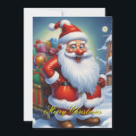 Santa Clause Christmas Happy New Year シーズンカード<br><div class="desc">デジタルコンピュータアニマルアート – カレッポップ・アートのジアート – Santa Clauseコンピュータイメージ</div>