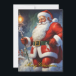 Santa Clause Christmas Happy New Year シーズンカード<br><div class="desc">デジタルコンピュータアニマルアート – カレッポップ・アートのジアート – Santa Clauseコンピュータイメージ</div>