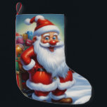 Santa Clause Christmas Happy New Year スモールクリスマスストッキング<br><div class="desc">デジタルコンピュータアニマルアート – カレッポップ・アートのジアート – Santa Clauseコンピュータイメージ</div>