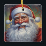 Santa Clause Christmas Happy New Year セラミックオーナメント<br><div class="desc">デジタルコンピュータアニマルアート – カレッポップ・アートのジアート – Santa Clauseコンピュータイメージ</div>