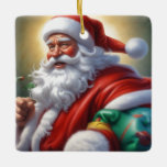 Santa Clause Christmas Happy New Year セラミックオーナメント<br><div class="desc">デジタルコンピュータアニマルアート – カレッポップ・アートのジアート – Santa Clauseコンピュータイメージ</div>