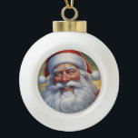 Santa Clause Christmas Happy New Year セラミックボールオーナメント<br><div class="desc">デジタルコンピュータアニマルアート – カレッポップ・アートのジアート – Santa Clauseコンピュータイメージ</div>