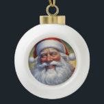 Santa Clause Christmas Happy New Year セラミックボールオーナメント<br><div class="desc">デジタルコンピュータアニマルアート – カレッポップ・アートのジアート – Santa Clauseコンピュータイメージ</div>