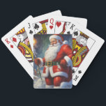 Santa Clause Christmas Happy New Year トランプ<br><div class="desc">デジタルコンピュータアニマルアート – カレッポップ・アートのジアート – Santa Clauseコンピュータイメージ</div>