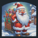 Santa Clause Christmas Happy New Year ドアサイン<br><div class="desc">デジタルコンピュータアニマルアート – カレッポップ・アートのジアート – Santa Clauseコンピュータイメージ</div>