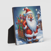 Santa Clause Christmas Happy New Year フォトプラーク (正面)