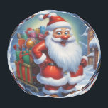 Santa Clause Christmas Happy New Year プーフ<br><div class="desc">デジタルコンピュータアニマルアート – カレッポップ・アートのジアート – Santa Clauseコンピュータイメージ</div>