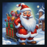 Santa Clause Christmas Happy New Year ポスター<br><div class="desc">デジタルコンピュータアニマルアート – カレッポップ・アートのジアート – Santa Clauseコンピュータイメージ</div>