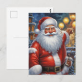 Santa Clause Christmas Happy New Year ポストカード (正面/裏面)