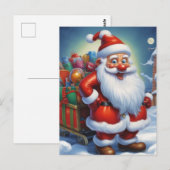Santa Clause Christmas Happy New Year ポストカード (正面/裏面)