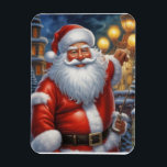 Santa Clause Christmas Happy New Year マグネット<br><div class="desc">デジタルコンピュータアニマルアート – カレッポップ・アートのジアート – Santa Clauseコンピュータイメージ</div>