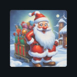 Santa Clause Christmas Happy New Year メタルプリント<br><div class="desc">デジタルコンピュータアニマルアート – カレッポップ・アートのジアート – Santa Clauseコンピュータイメージ</div>