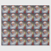 Santa Clause Christmas Happy New Year ラッピングペーパー (フラット)