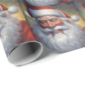Santa Clause Christmas Happy New Year ラッピングペーパー (ロールコーナー)