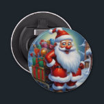 Santa Clause Christmas Happy New Year 栓抜き<br><div class="desc">デジタルコンピュータアニマルアート – カレッポップ・アートのジアート – Santa Clauseコンピュータイメージ</div>