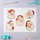 Santa Clause Collage Decopage Decopagingレトロ 薄葉紙 (クラフト)