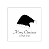 Santa Clause Hat Script Personalizable Holiday ラバースタンプ (インプリント)