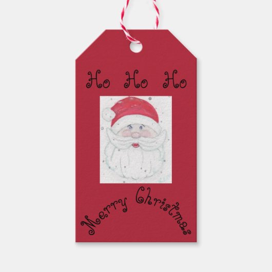 Santa Clause "Ho Ho"クリスマス ギフトタグ (正面)