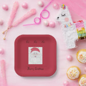 Santa Clause "Ho Ho"クリスマス ペーパープレート (パーティー)