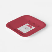 Santa Clause "Ho Ho"クリスマス ペーパープレート (傾斜あり)