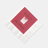 Santa Clause "Ho Ho"クリスマス 縁ありランチョンナプキン (角)