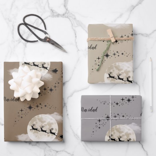 Santa Clause in Christmas Day ラッピングペーパーシート (正面)