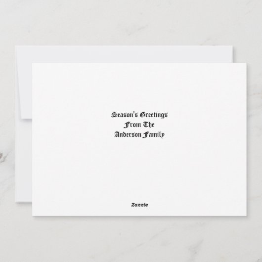 Santa Clause In Sleigh & Reindeer Christmas シーズンカード (裏面)