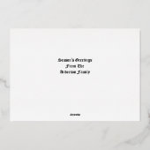 Santa Clause In Sleigh & Reindeer Christmas 箔シーズンカード (裏面)