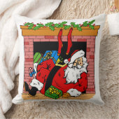 Santa Clause in the Chimney クッション (ブランケット)
