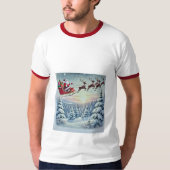 Santa Clause Rain Deer T Shirt Tシャツ (正面)