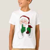 Santa Clause Shirtおもしろいキッズサンタスウェットシャツ Tシャツ (正面)