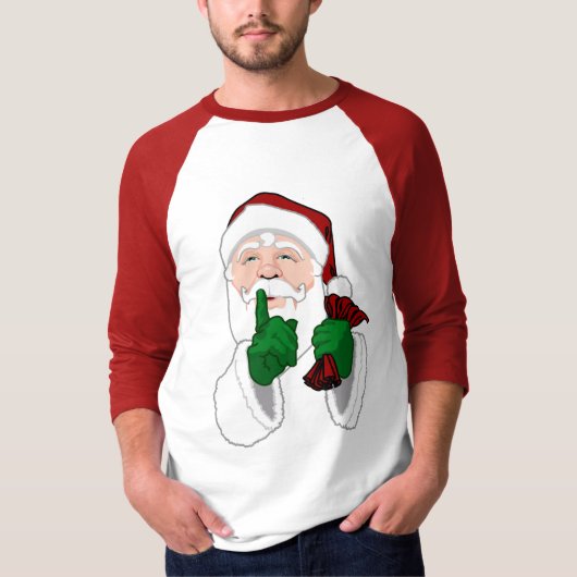 Santa Clause ShirtsおもしろいウィメンズサンタTシャツ Tシャツ (正面)