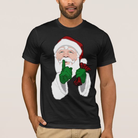Santa Clause ShirtsおもしろいメンズサンタTシャツ Tシャツ (正面)