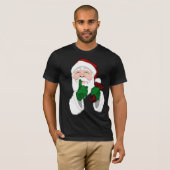 Santa Clause ShirtsおもしろいメンズサンタTシャツ Tシャツ (正面フル)