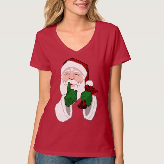 Santa Clause Shirts Women's Santa T-shirts Tシャツ (正面)