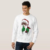 Santa Clause Sweatshirt Black Santa Sweatshirts スウェットシャツ (正面フル)